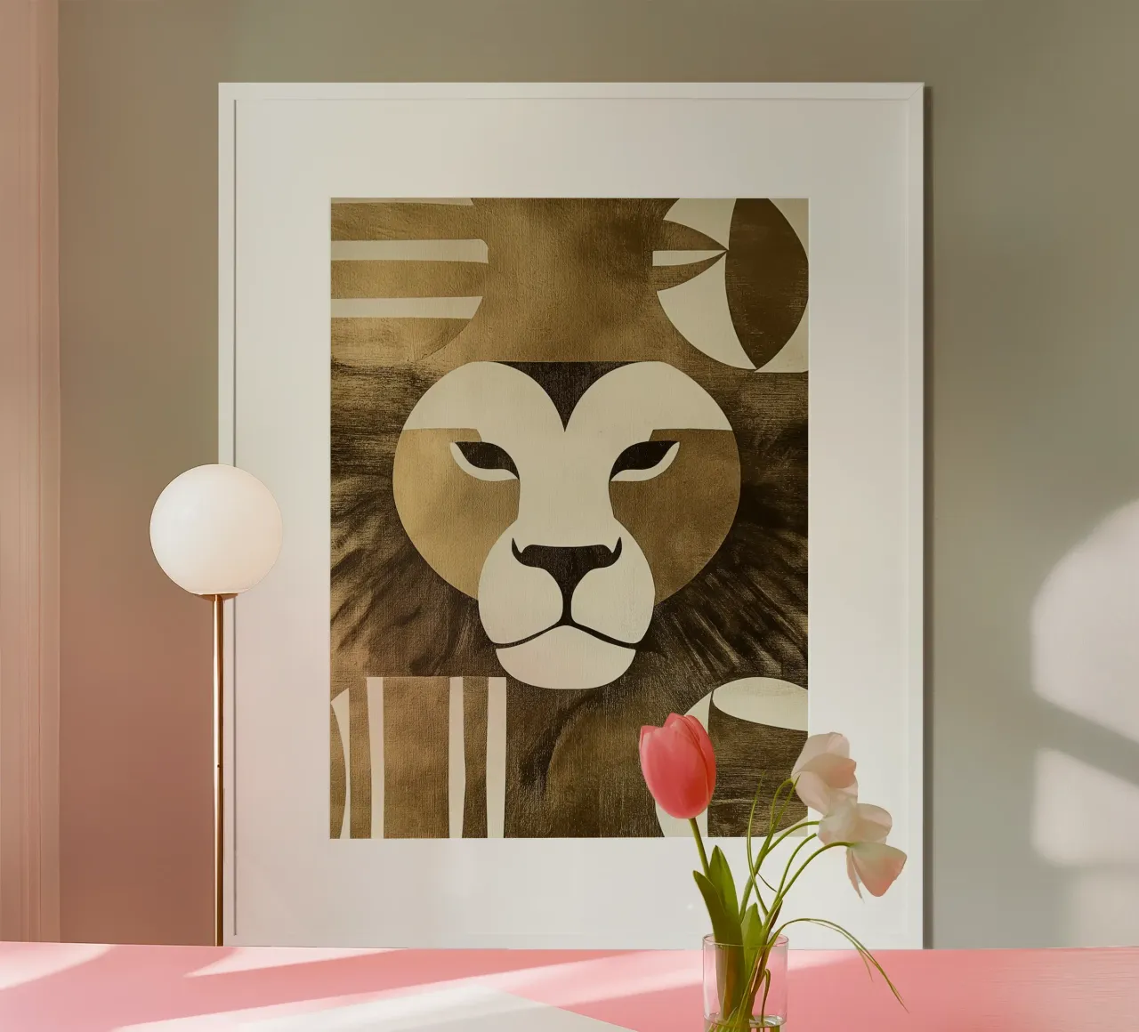 Abstrakter Löwe Poster von Imagine