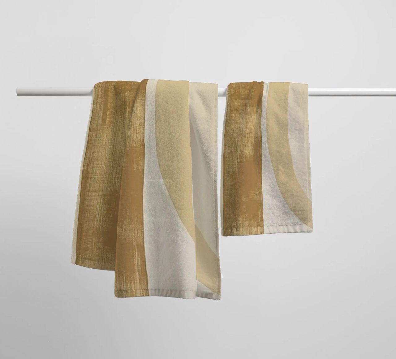Abstract shapes in soft tones towel by Imagine