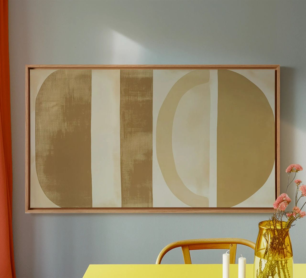 Abstract shapes in soft tones canvas by Imagine