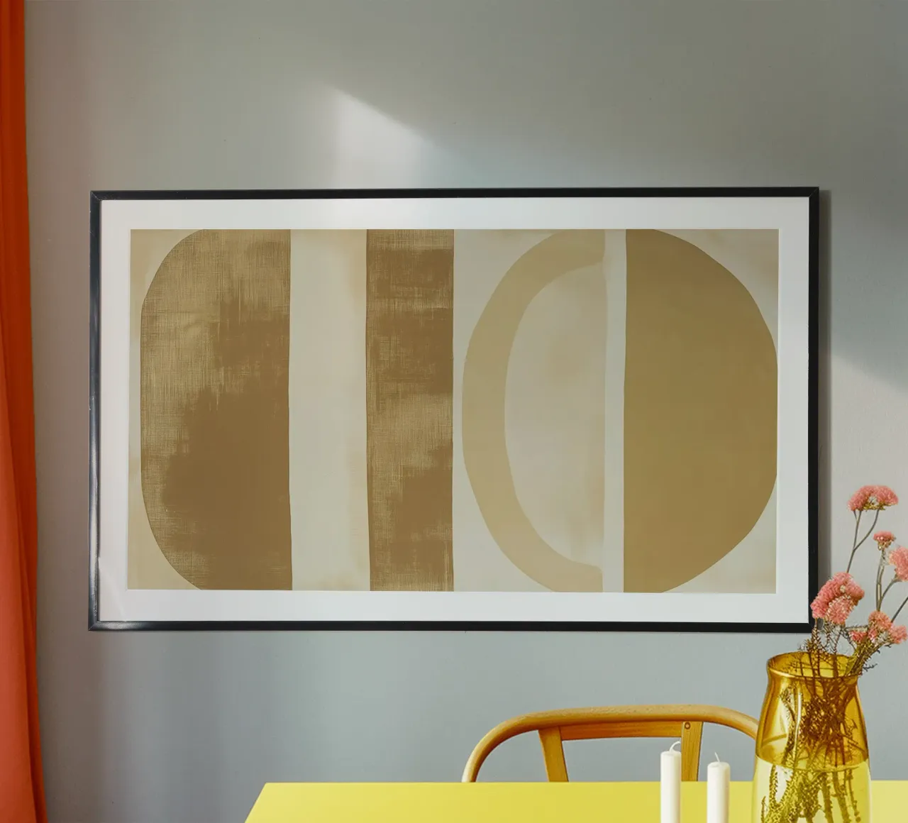 Abstract shapes in soft tones hahnemühle by Imagine