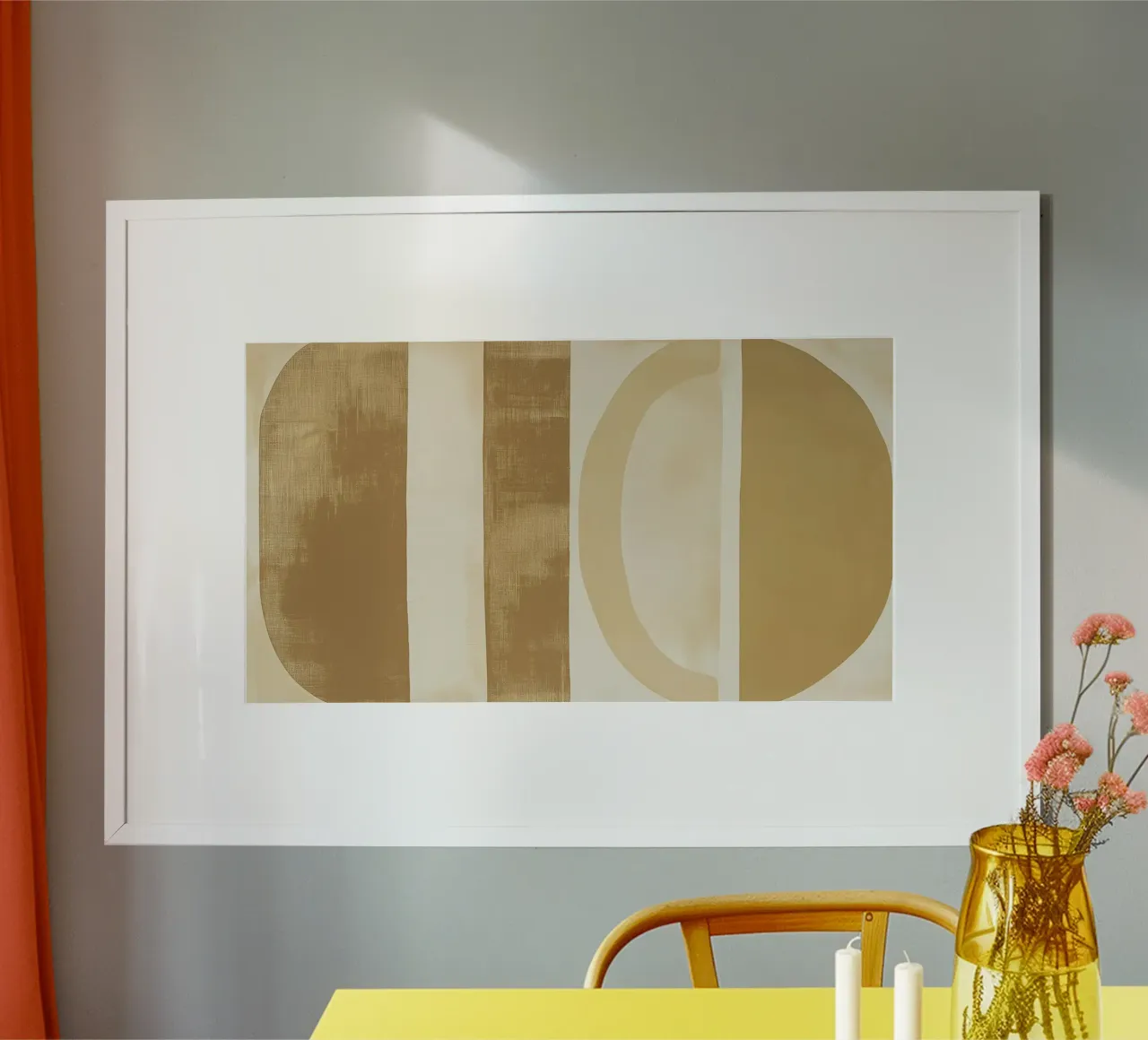 Abstract shapes in soft tones hahnemühle by Imagine
