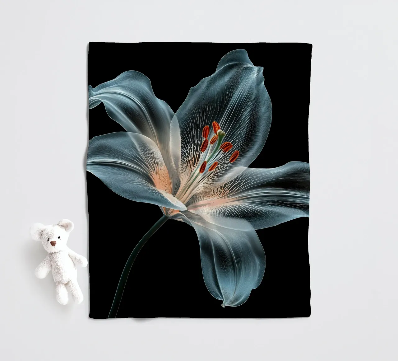 Fiore trasparente coperta in pile da Imagine