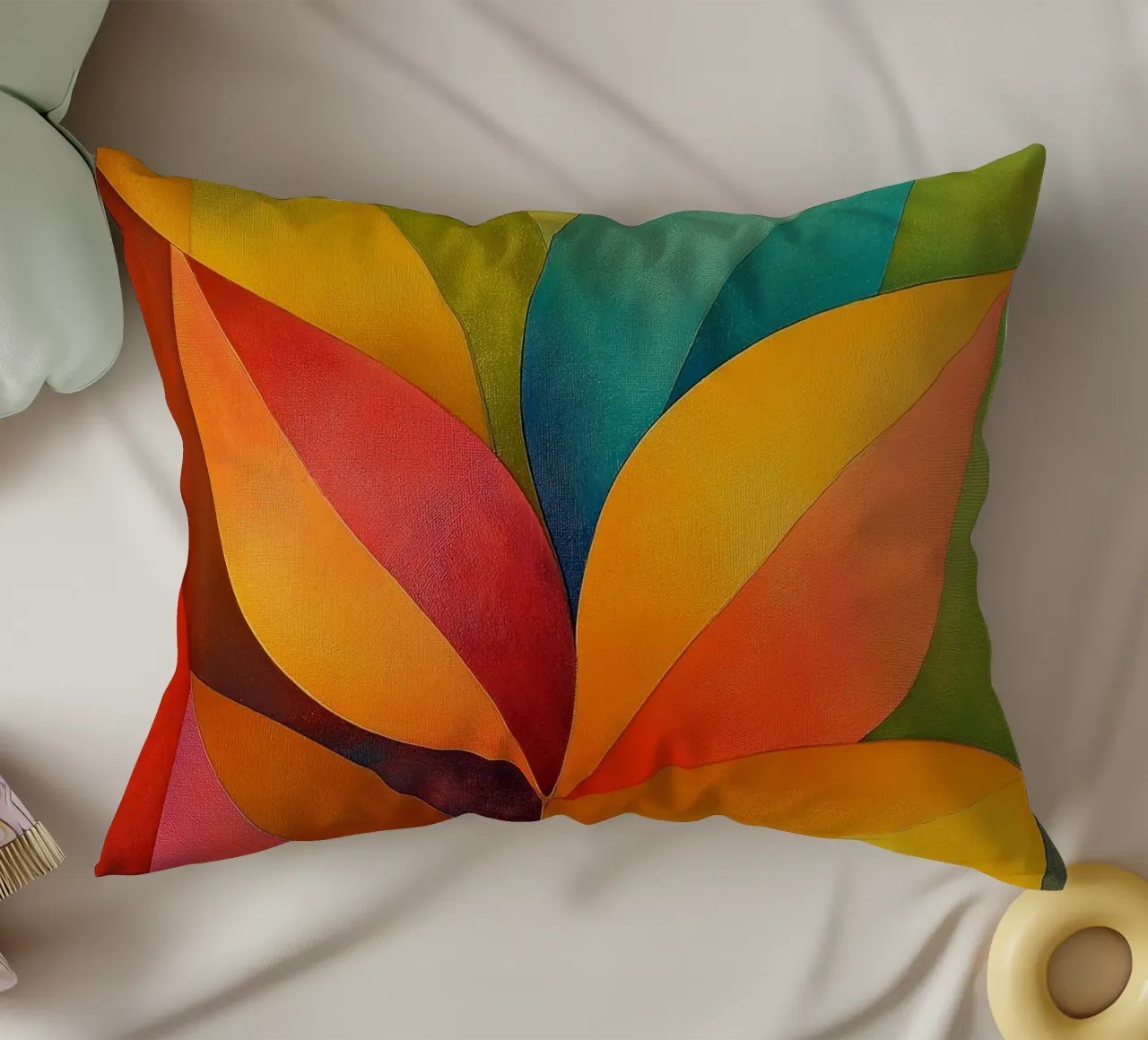 Abstract blad decorative cushion by Imagine
