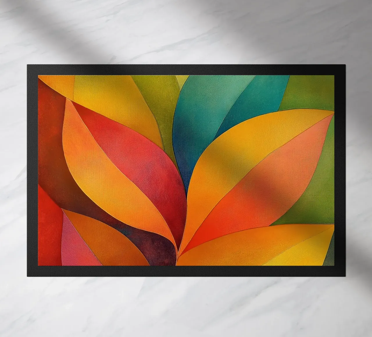 Abstract blad doormat by Imagine