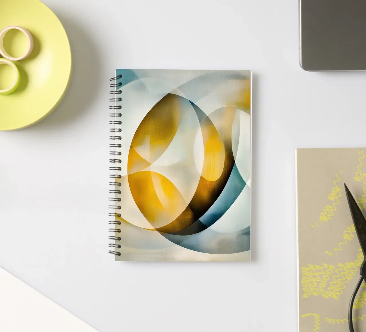 Abstract forms spiral notebook by Imagine