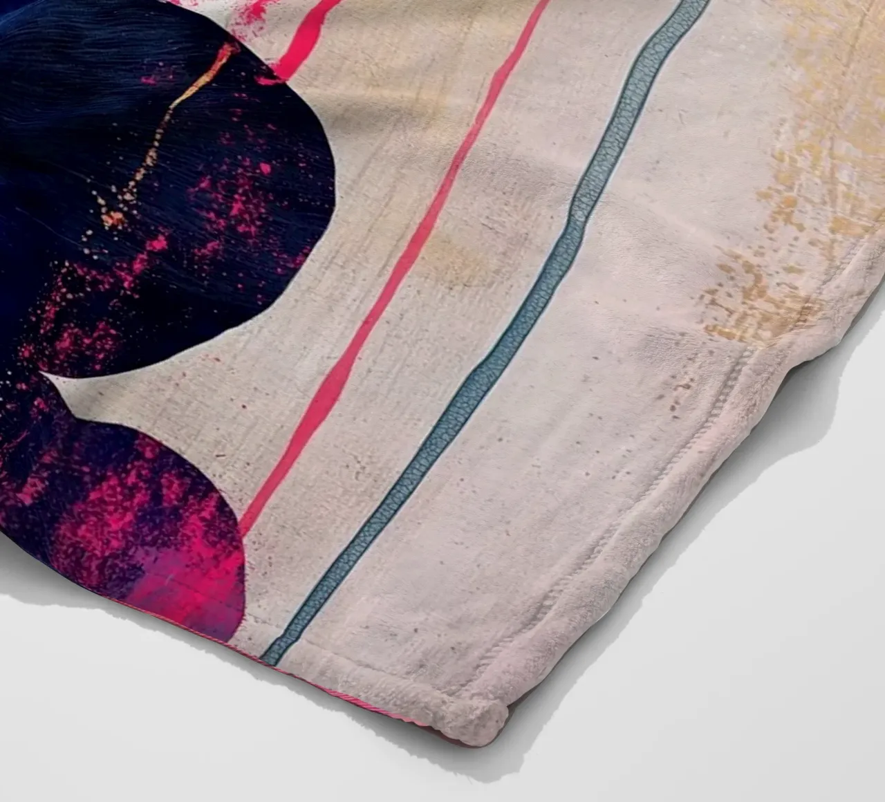 Fiori rosa con oro coperta in pile da Imagine