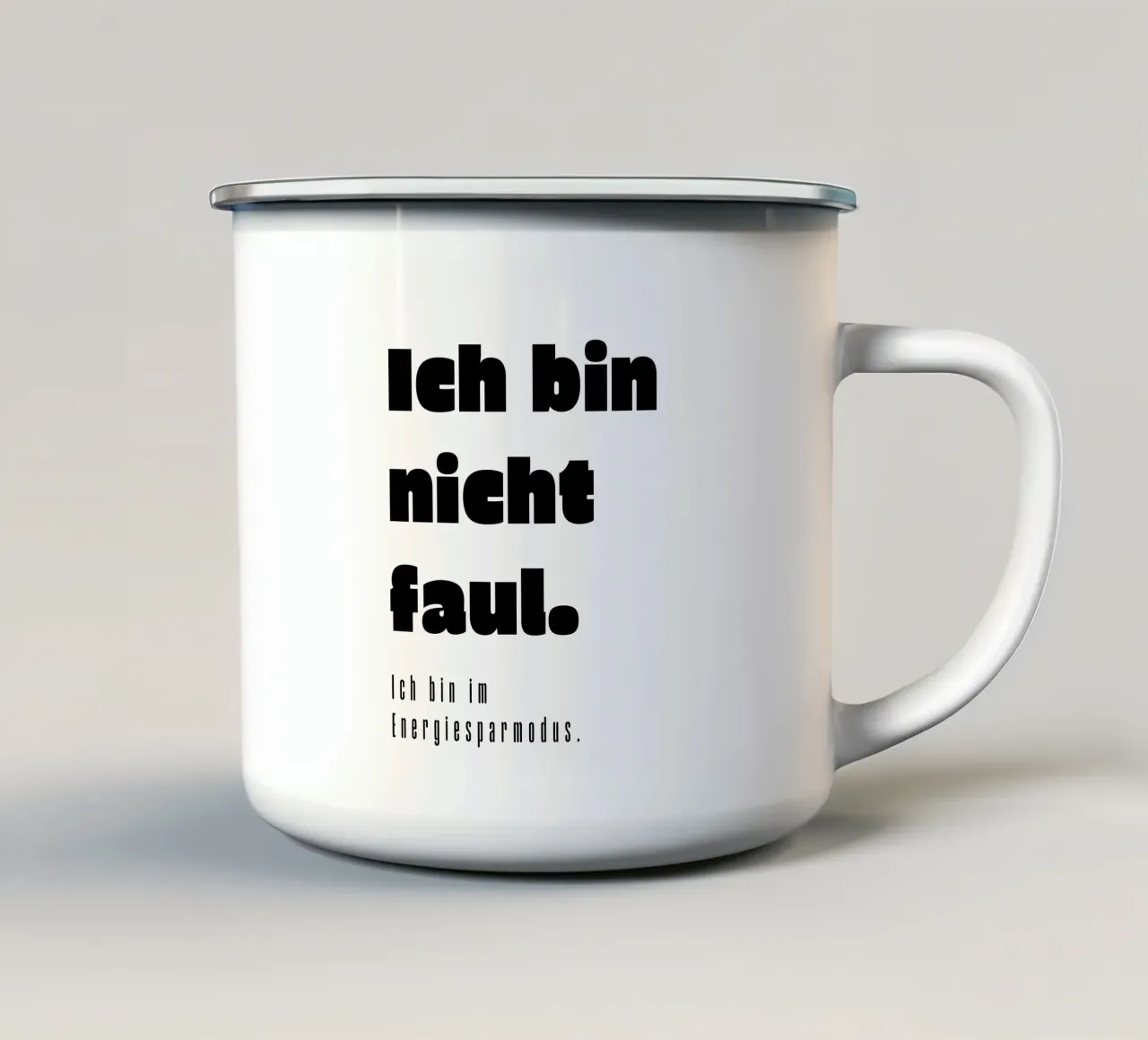 Ich bin nicht faul tazza in smalto da color&shape