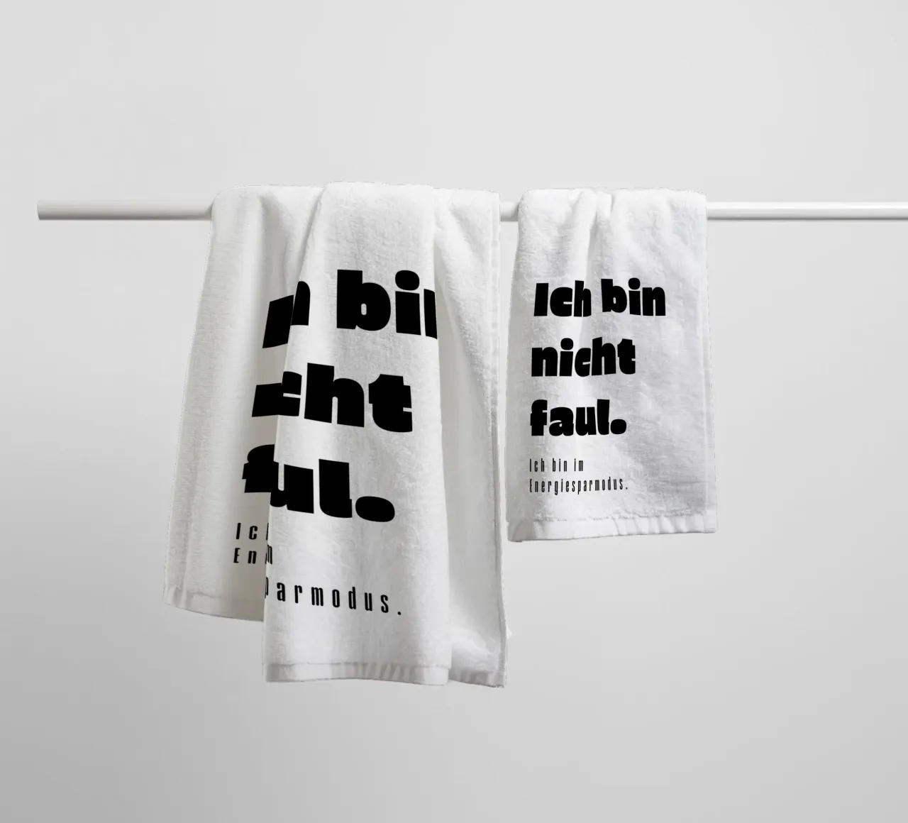 Ich bin nicht faul asciugamano da bagno da color&shape