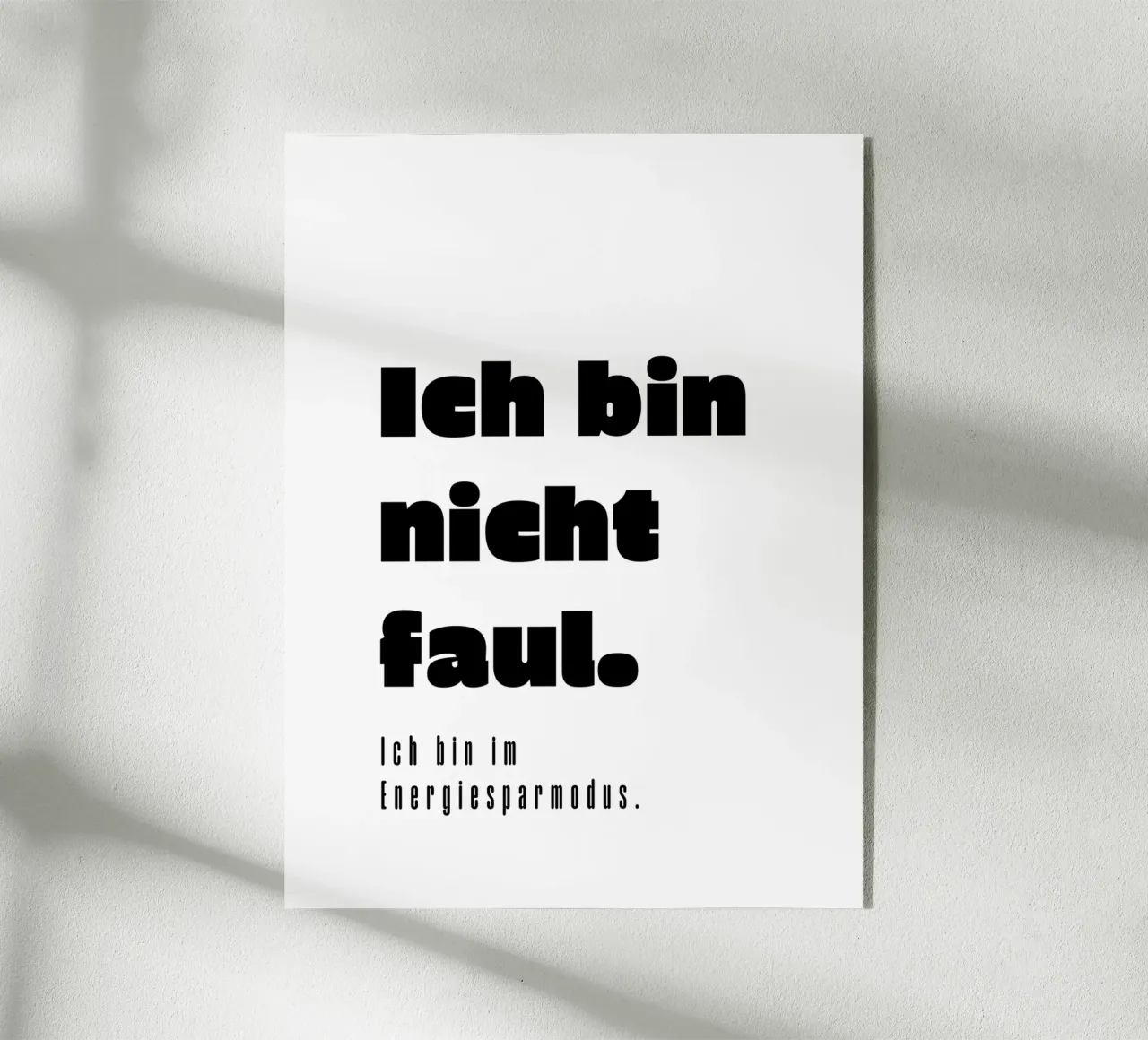 Ich bin nicht faul metacrilato de color&shape