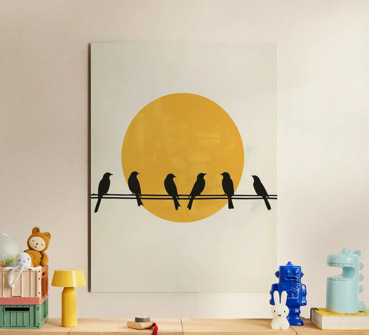 Uccelli e sole alluminio dibond da DWA