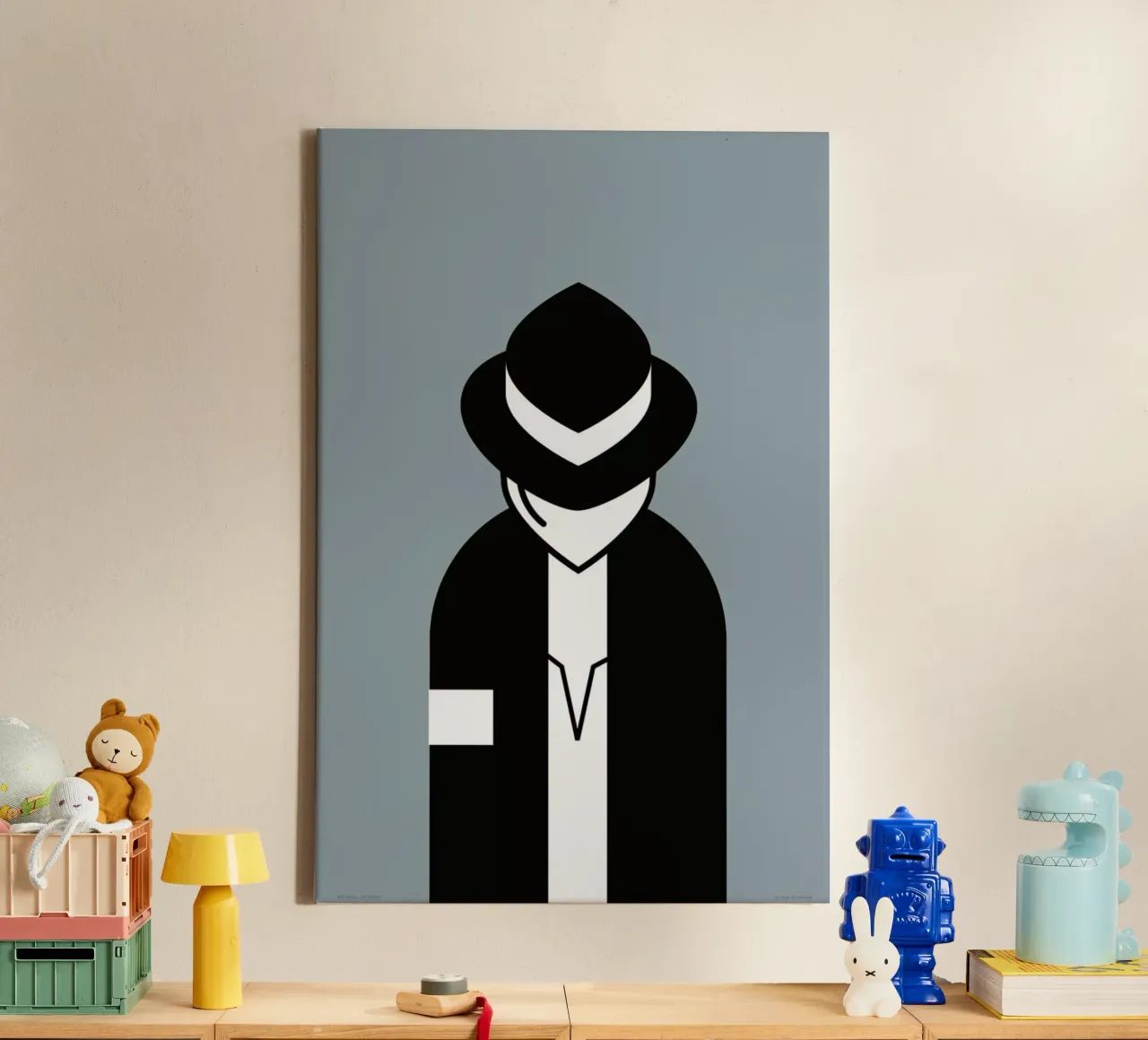 Michael tela con Cornice a cassetta da Ale Giorgini