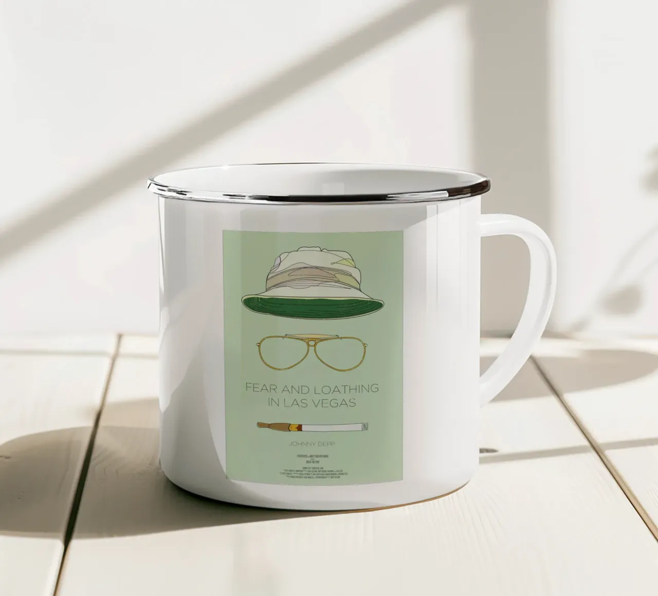Fear and Loathing in Las Vegas taza de esmalte de Moxy Creative House