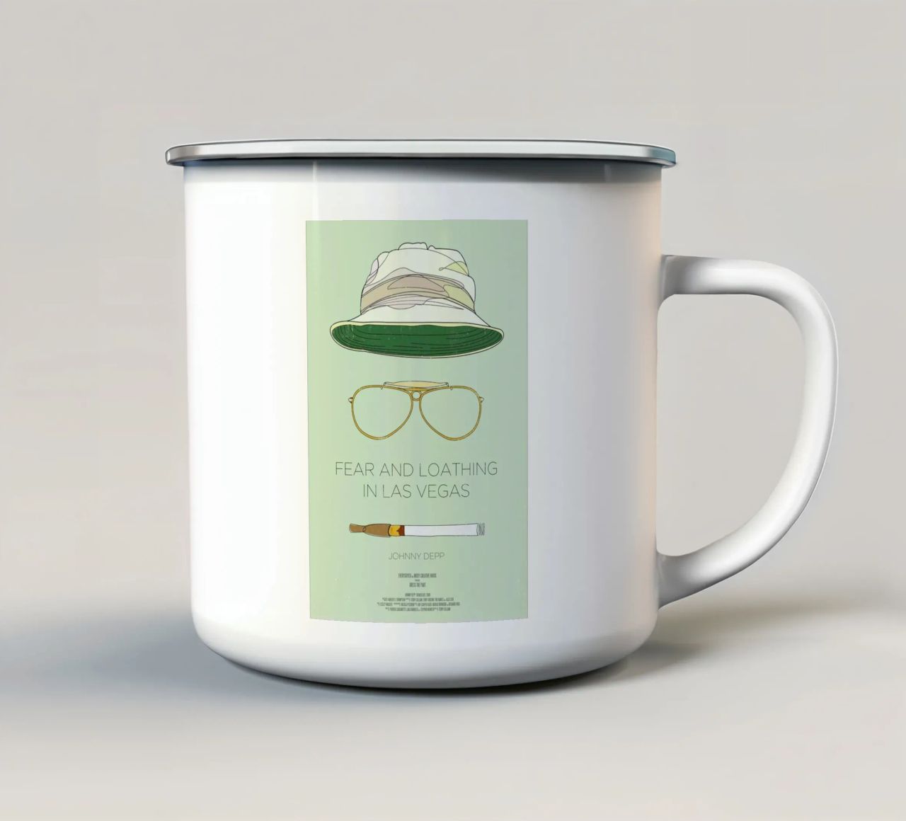 Fear and Loathing in Las Vegas tazza in smalto da Moxy Creative House