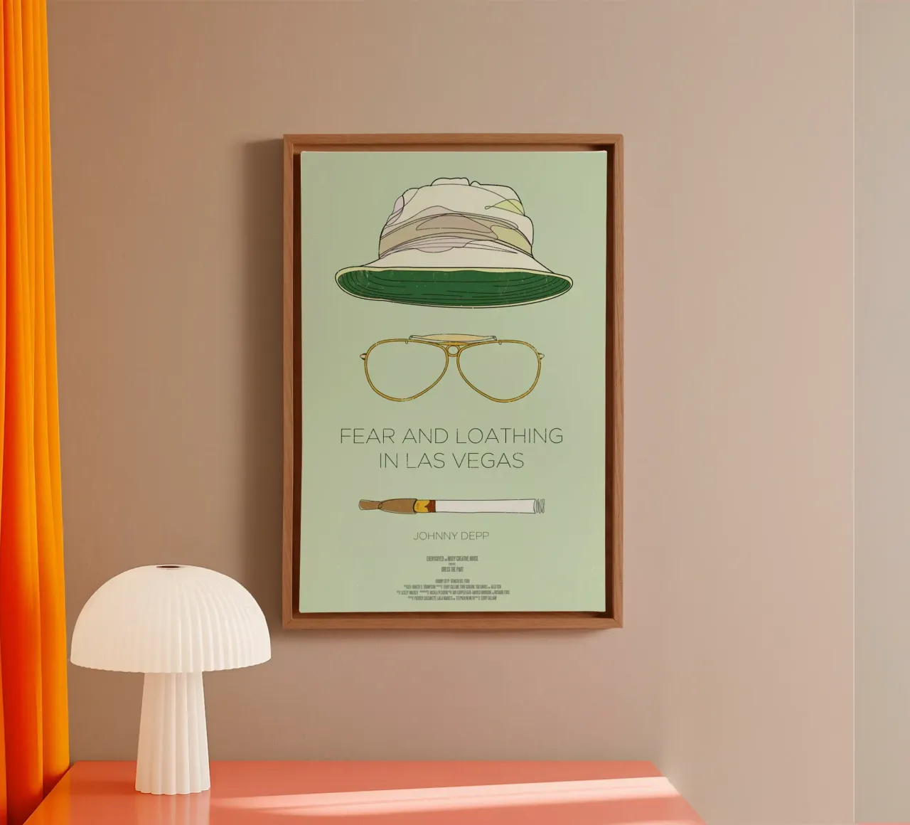 Fear and Loathing in Las Vegas tela con Cornice a cassetta da Moxy Creative House