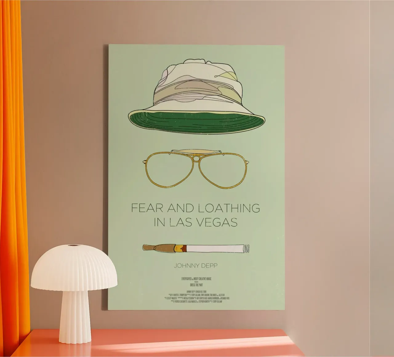 Fear and Loathing in Las Vegas tela con Cornice a cassetta da Moxy Creative House