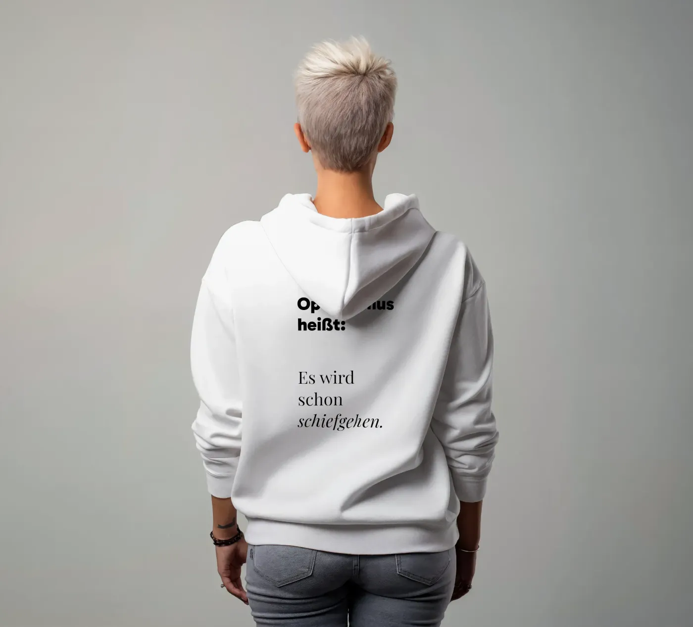 Optimismus hoodie van color&shape