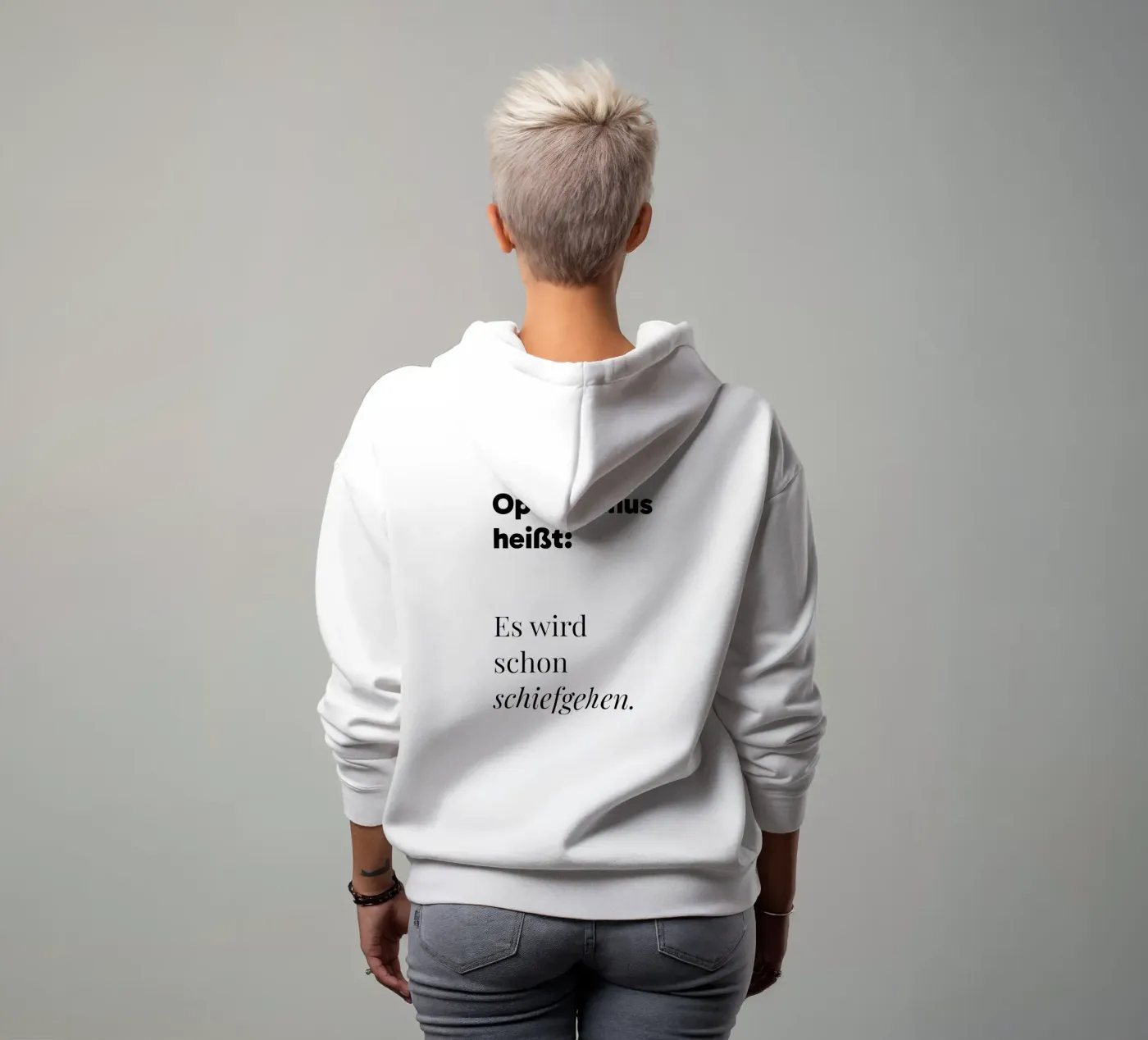 Optimismus hoodie van color&shape