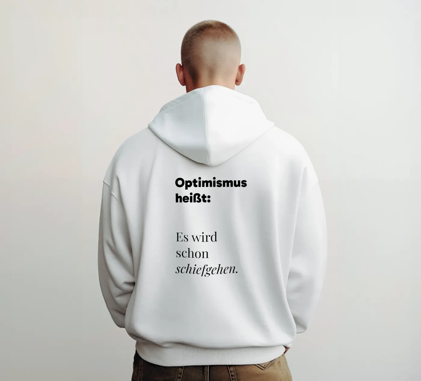 Optimismus hoodie van color&shape