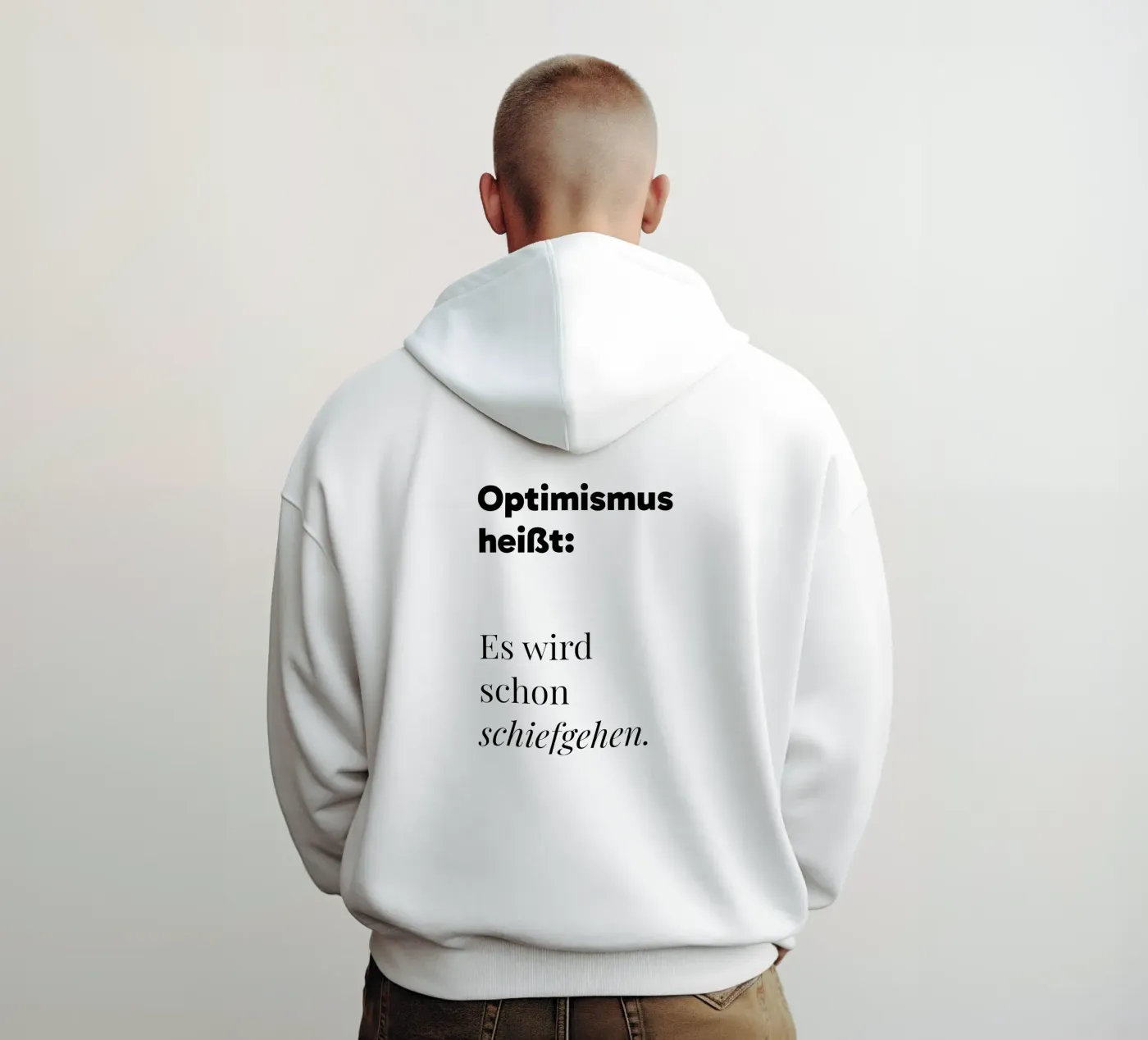 Optimismus hoodie van color&shape