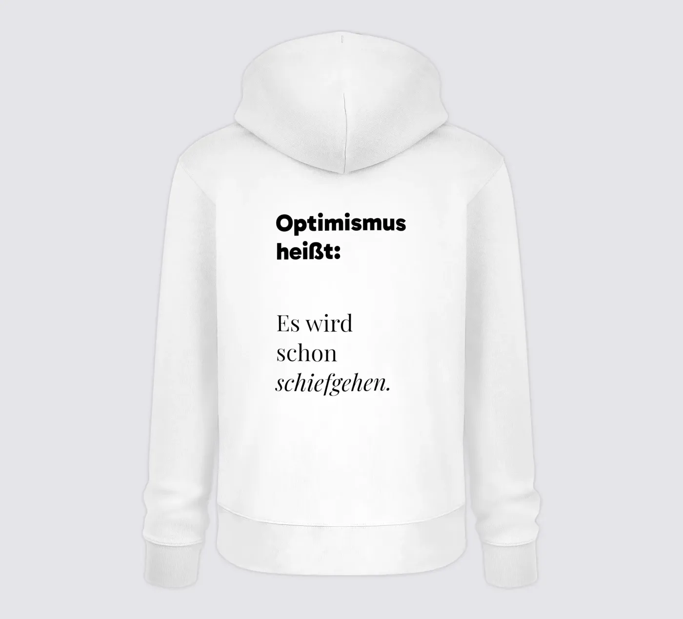 Optimismus hoodie by color&shape
