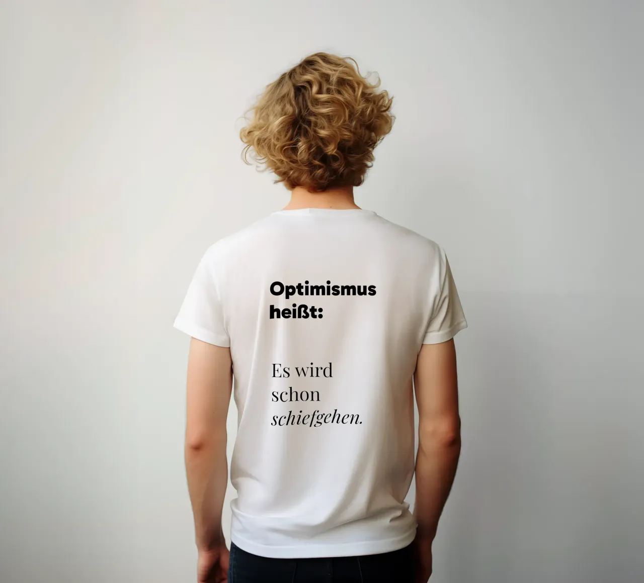 Optimismus t-shirt da color&shape