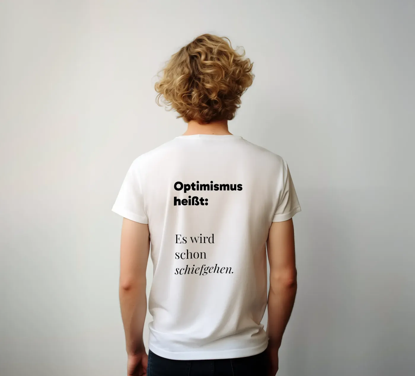 Optimismus t-shirt da color&shape