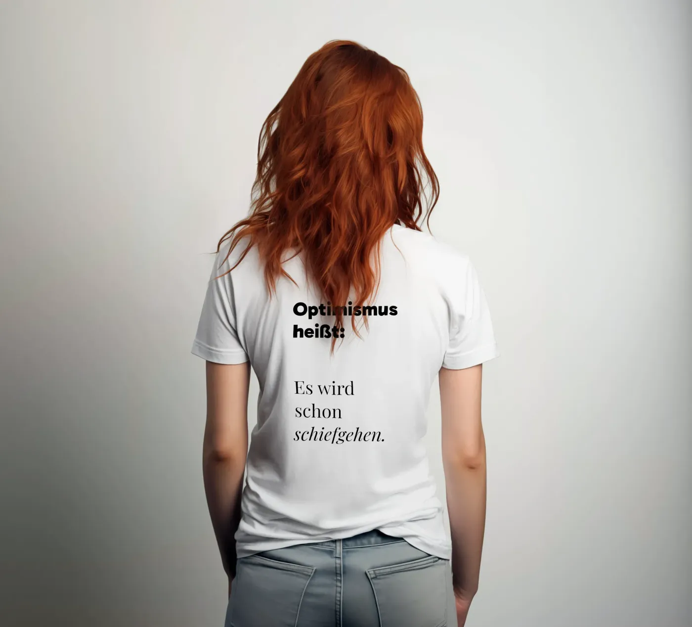 Optimismus t-shirt da color&shape