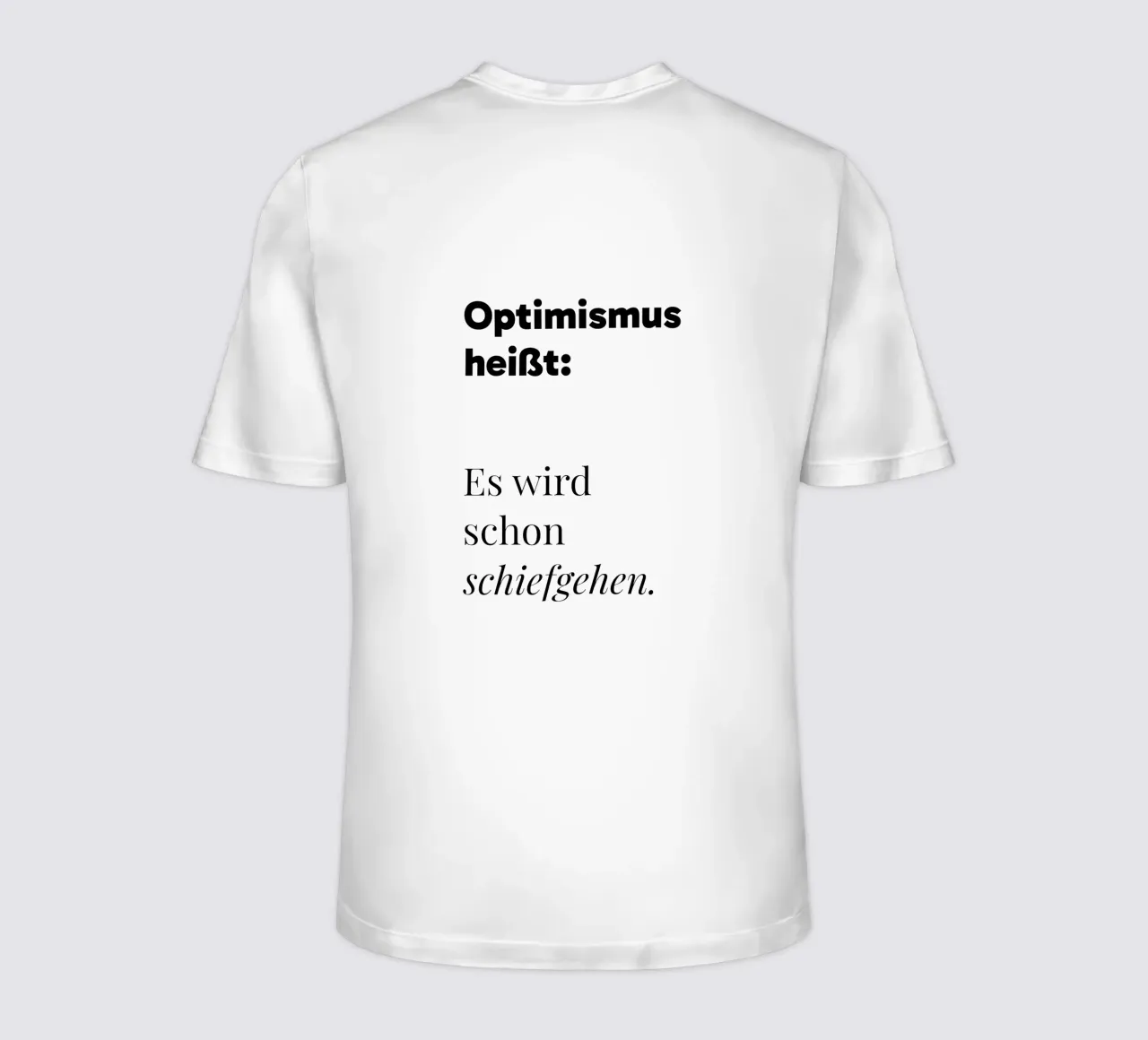 Optimismus t-shirt da color&shape