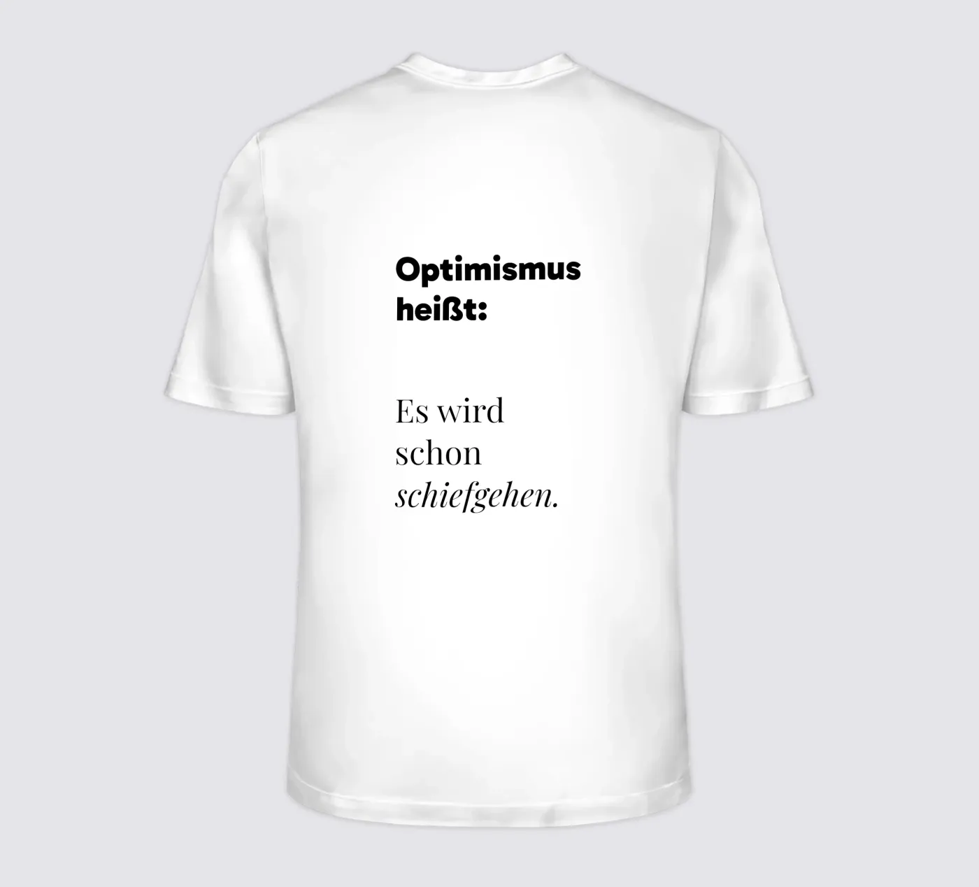 Optimismus t-shirt da color&shape
