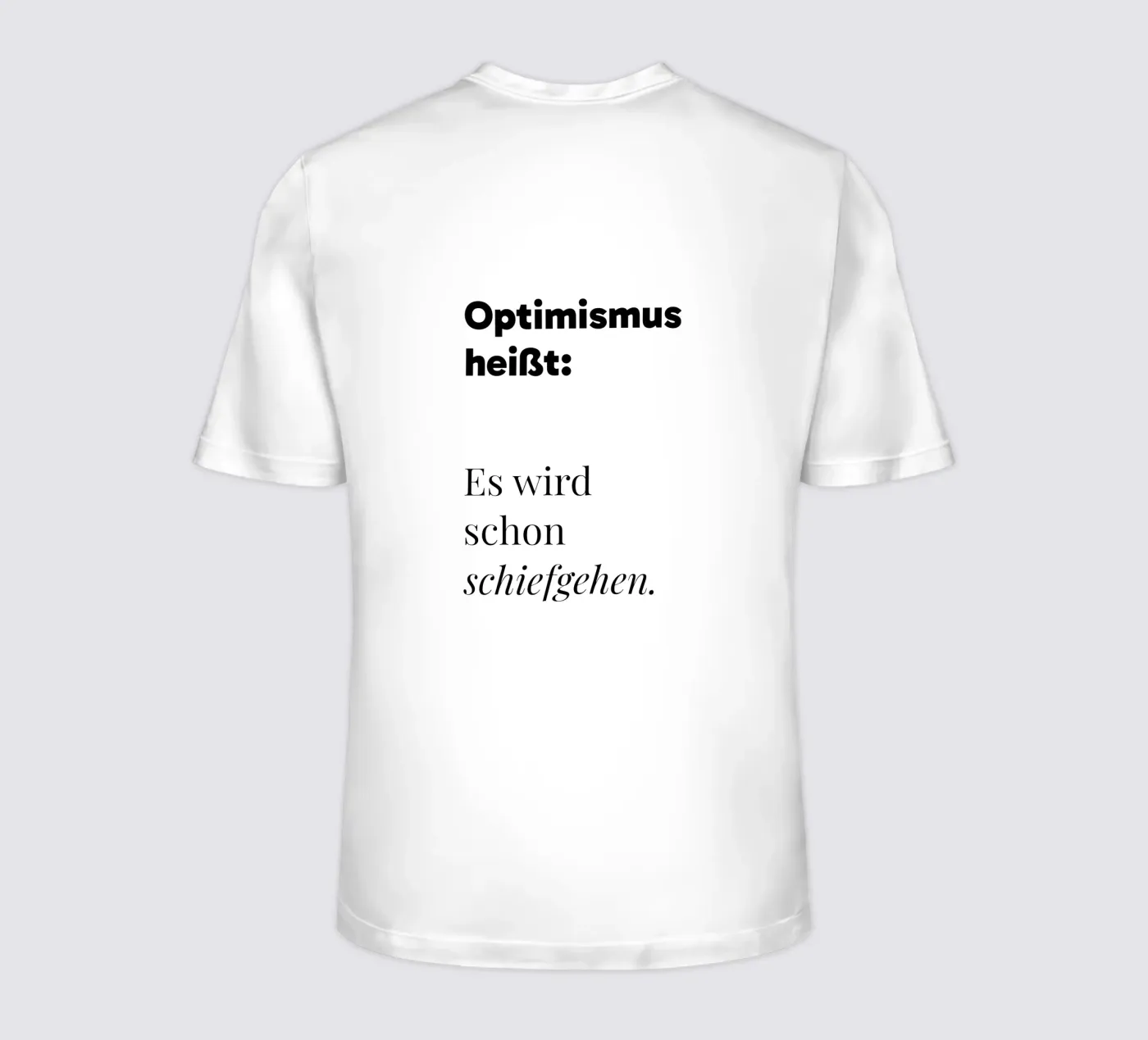Optimismus t-shirt by color&shape