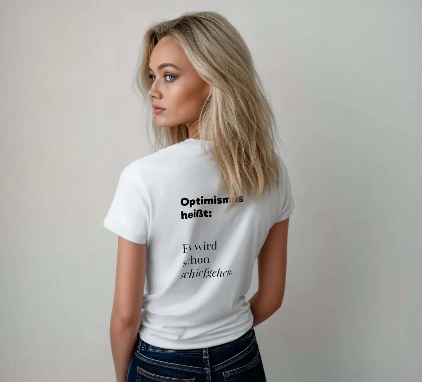 Optimismus dames t-shirt getailleerd van color&shape