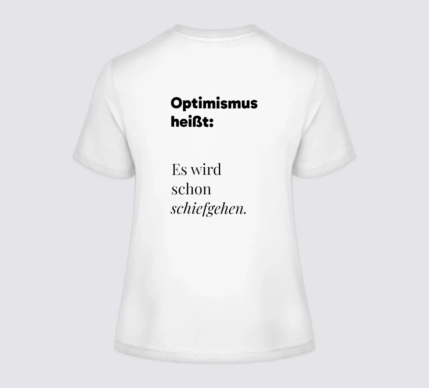 Optimismus t-shirt da donna da color&shape