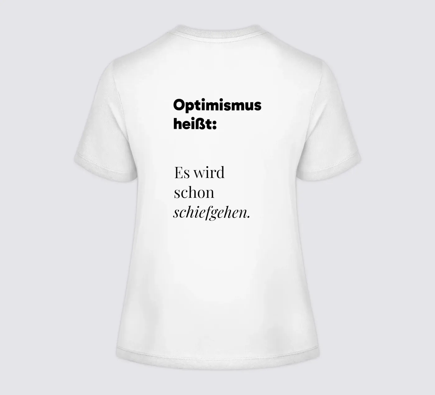 Optimismus dames t-shirt getailleerd van color&shape