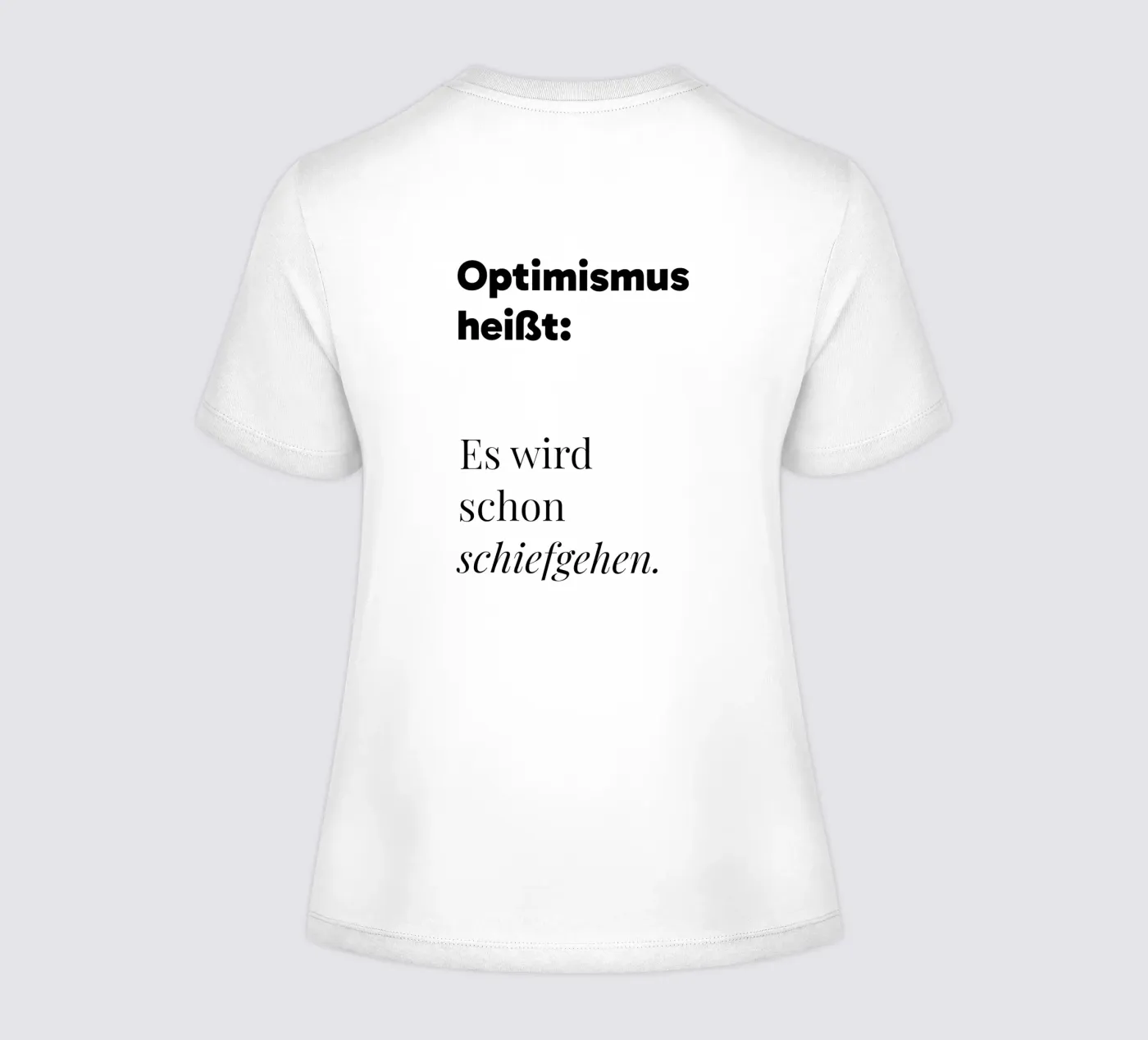 Optimismus t-shirt da donna da color&shape