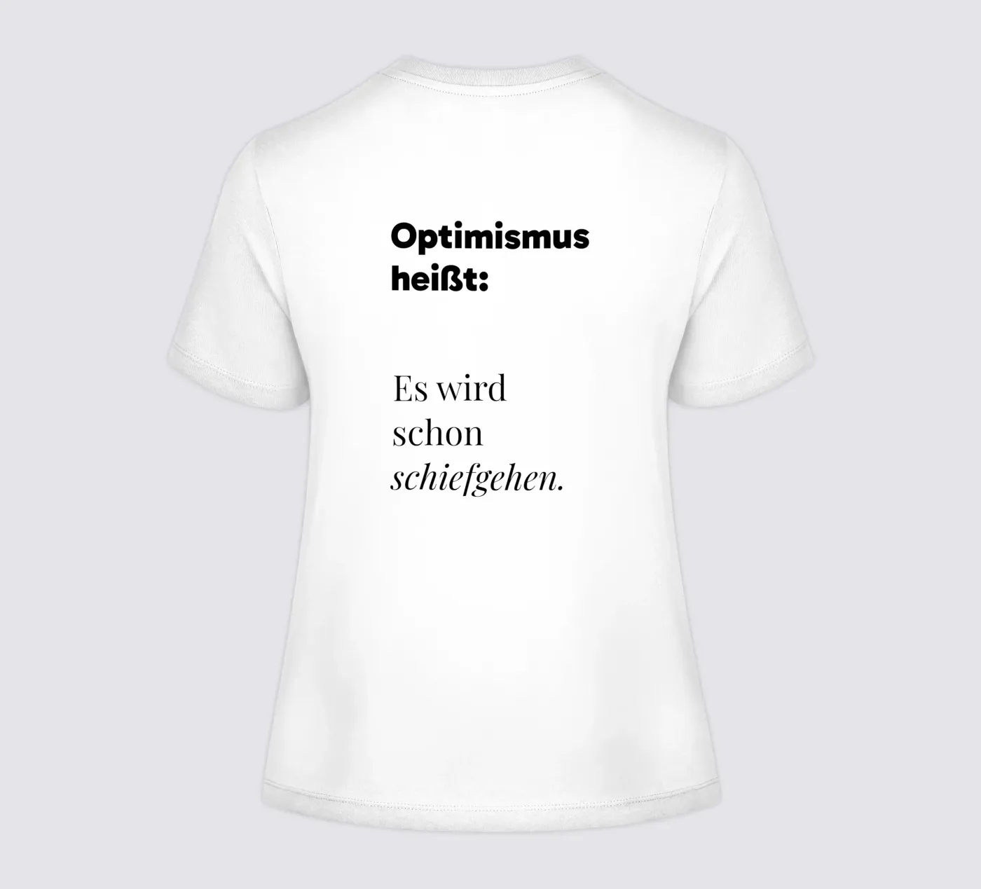 Optimismus dames t-shirt getailleerd van color&shape