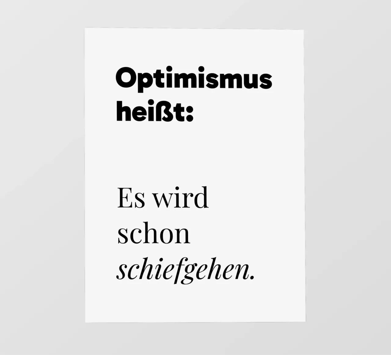 Optimismus PVC Plane von color&shape