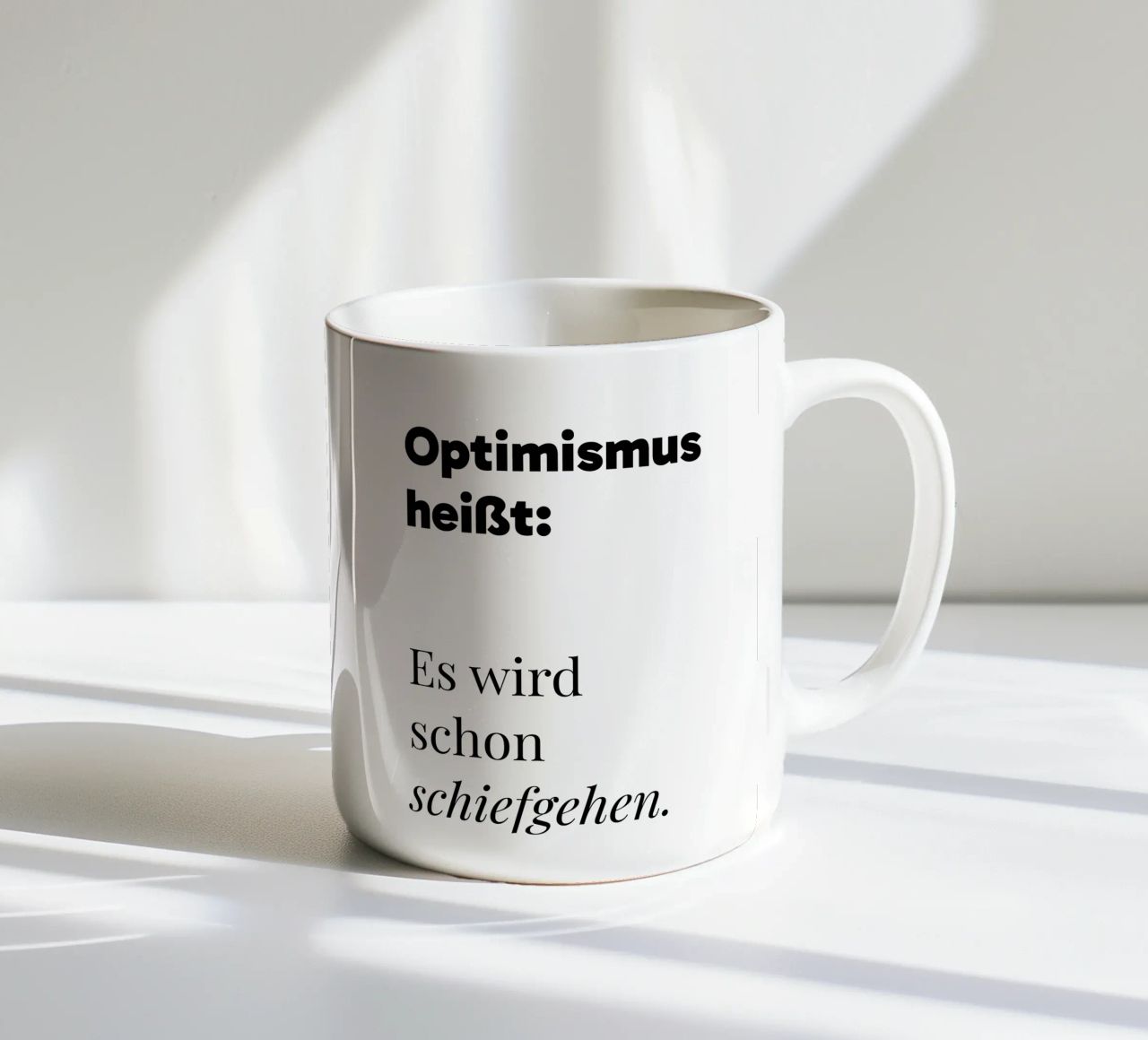 Optimismus tazza in ceramica da color&shape