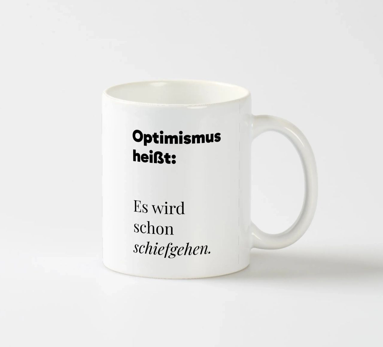Optimismus tazza in ceramica da color&shape