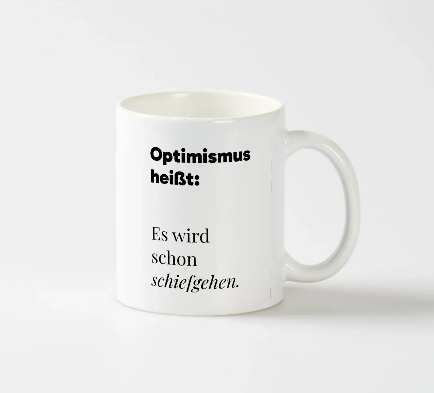 Optimismus ceramic mug by color&shape