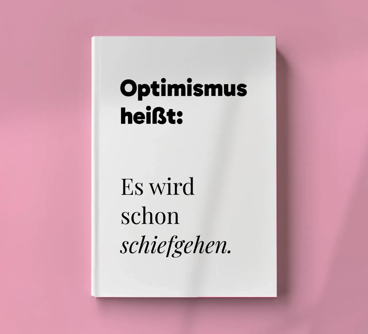 Optimismus notebook by color&shape