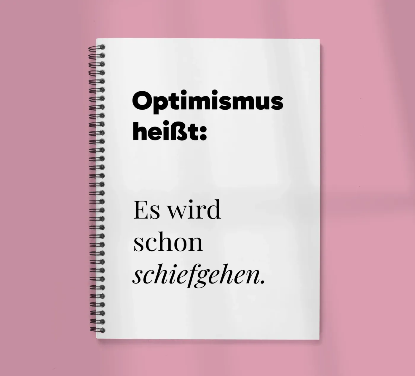 Optimismus spiral notebook by color&shape