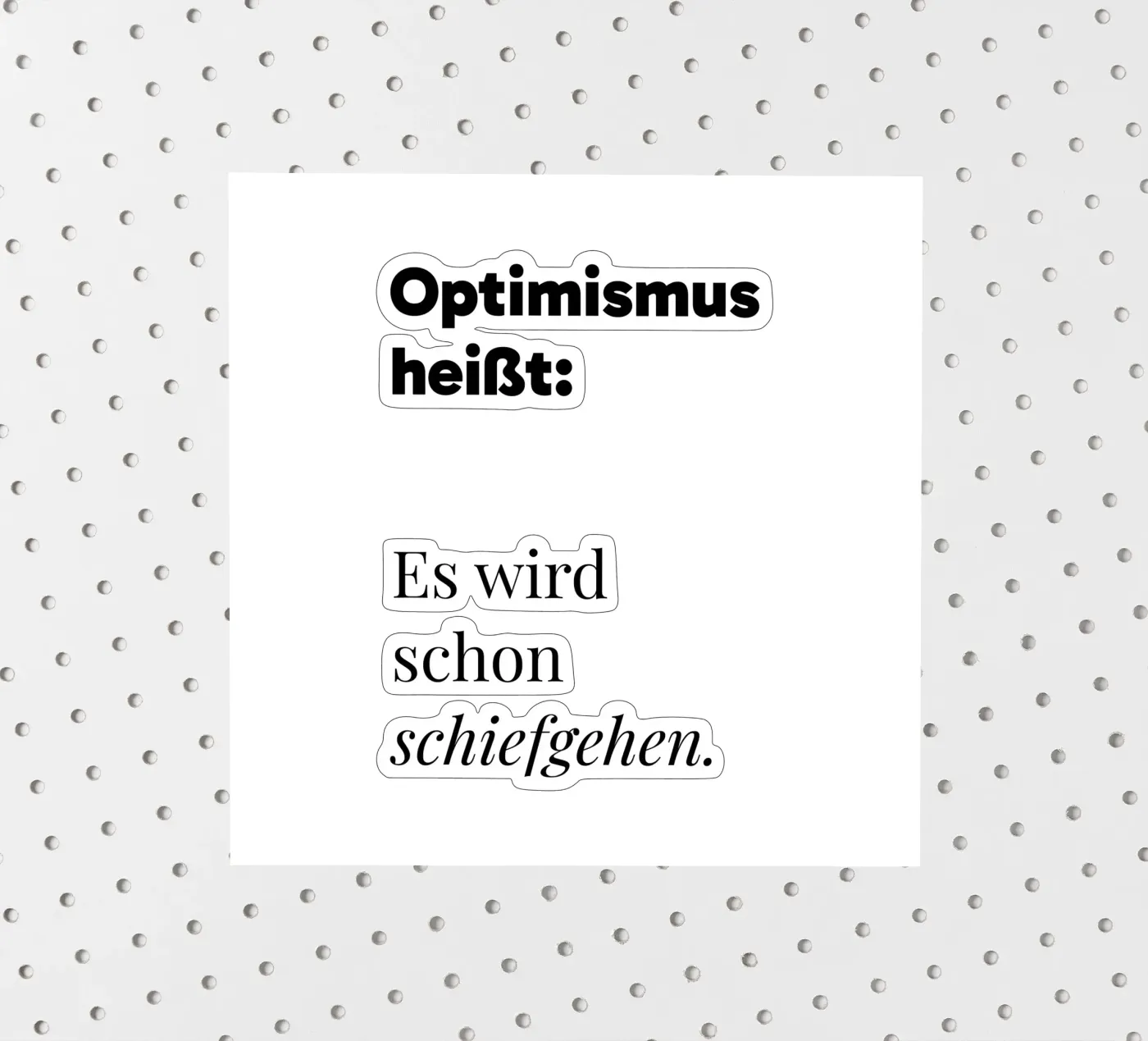 Optimismus adesivo da color&shape