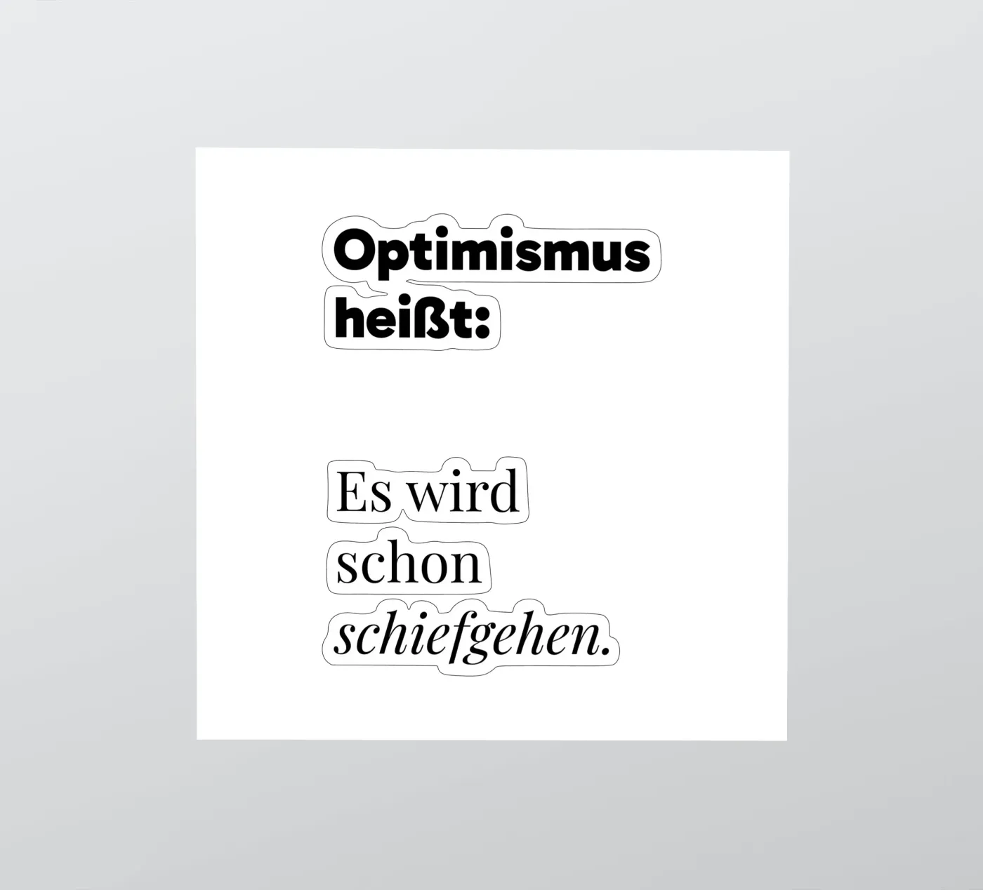 Optimismus adesivo da color&shape