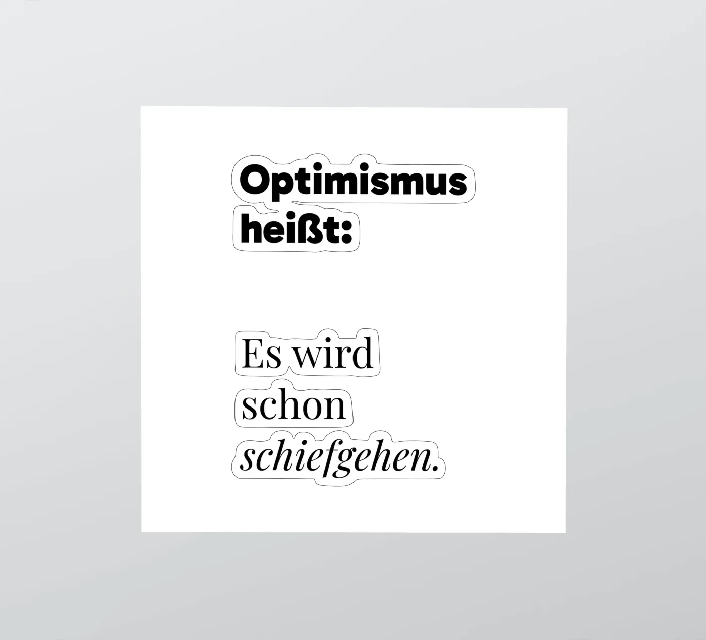 Optimismus adesivo da color&shape