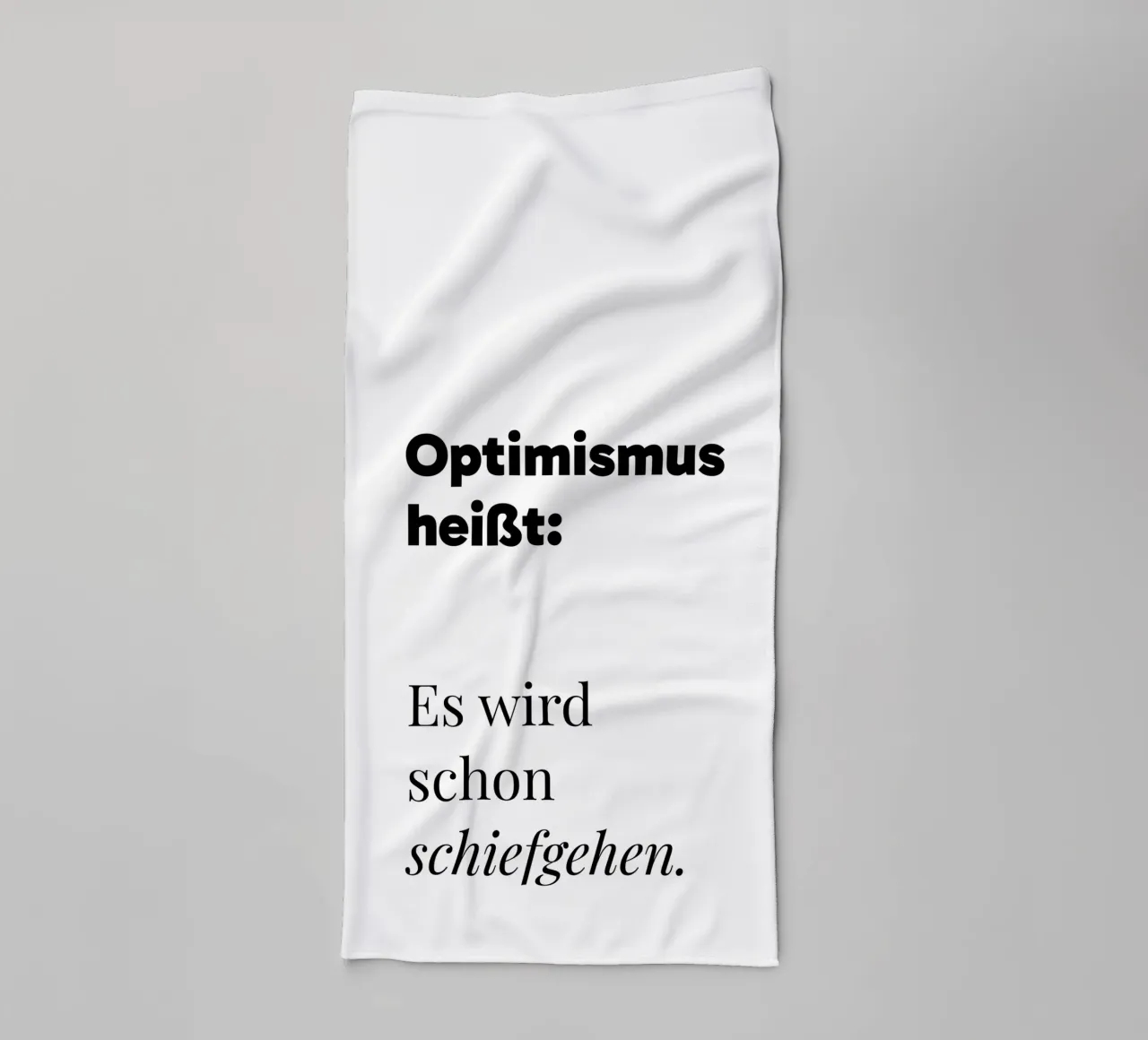 Optimismus badhanddoek van color&shape