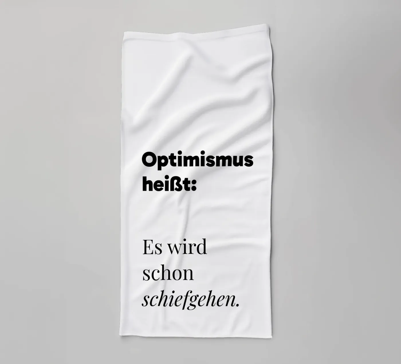 Optimismus towel by color&shape