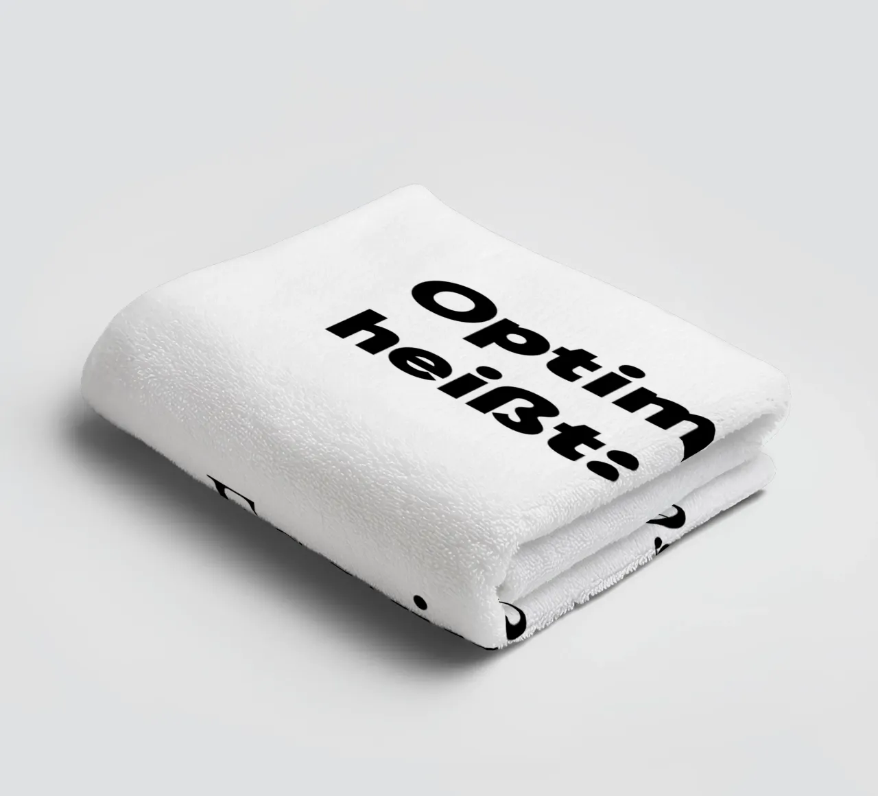 Optimismus badhanddoek van color&shape