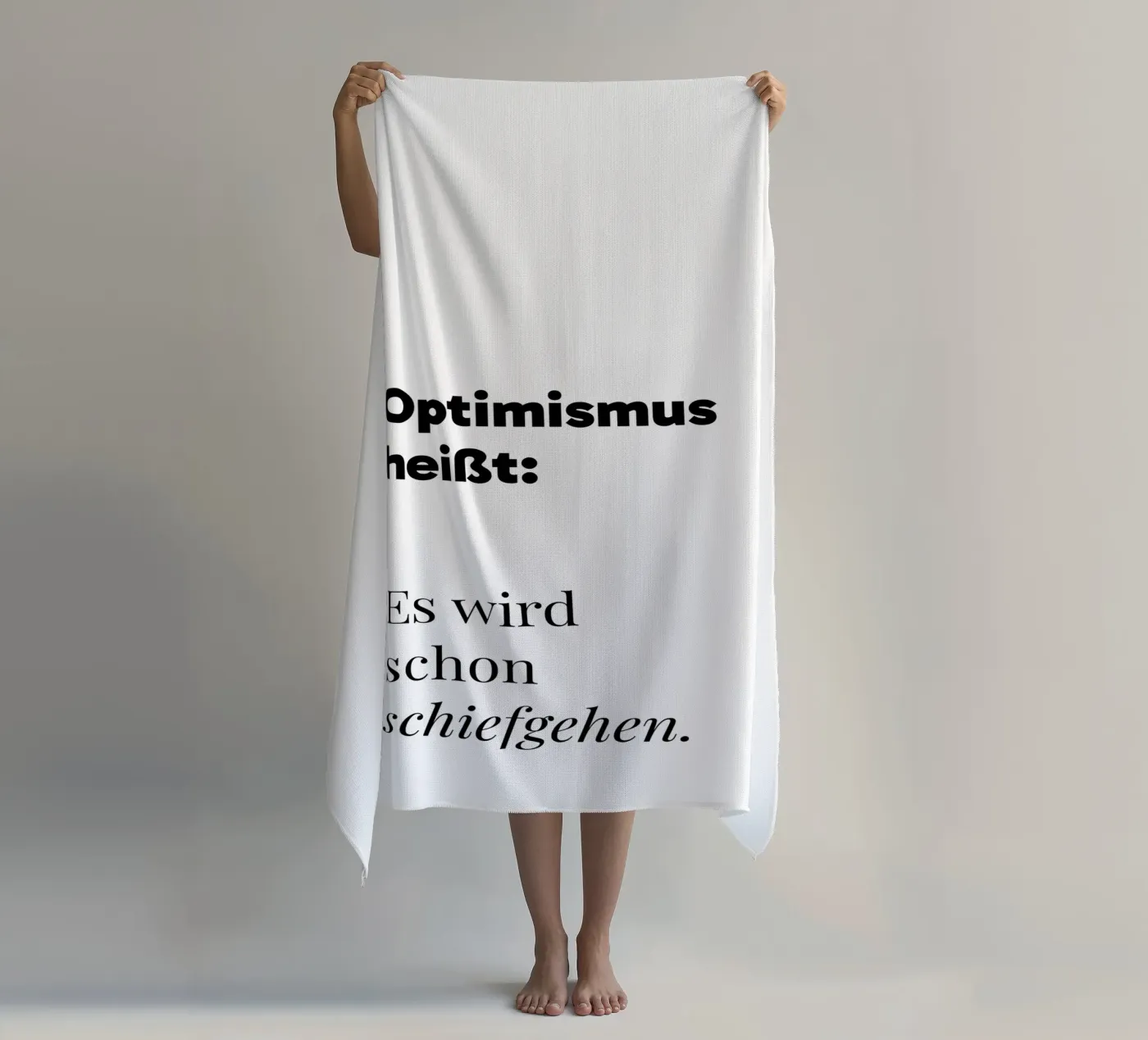 Optimismus beach towel by color&shape