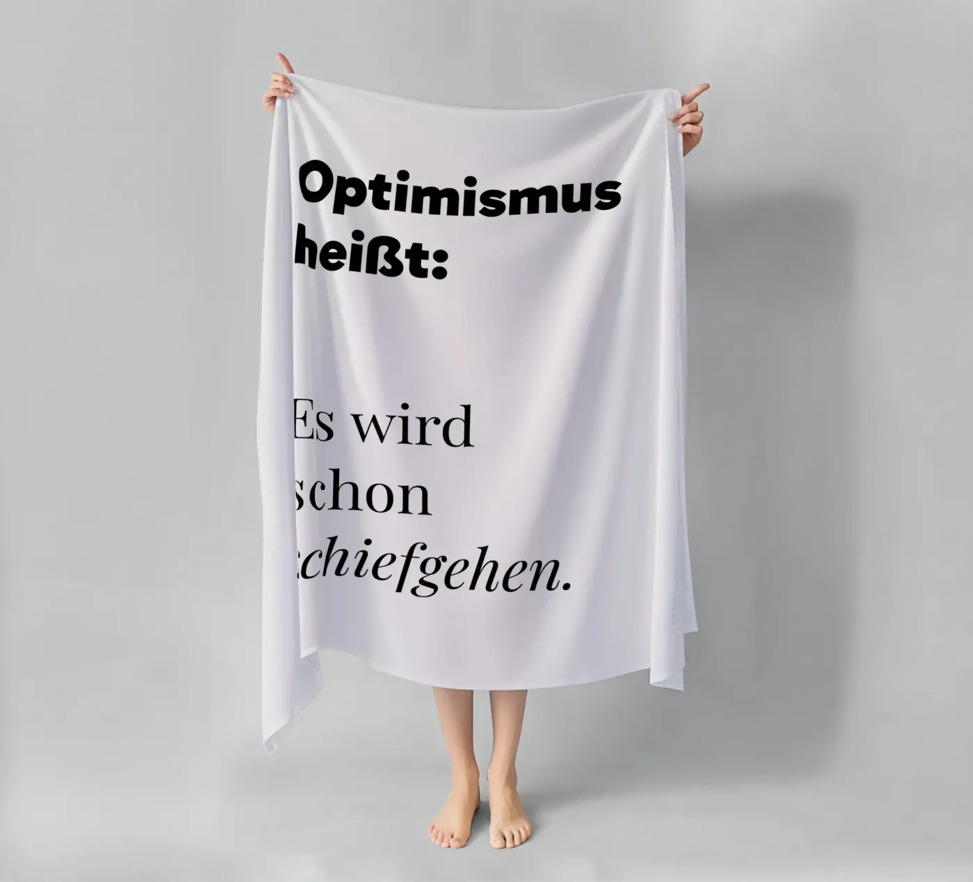 Optimismus beach towel by color&shape