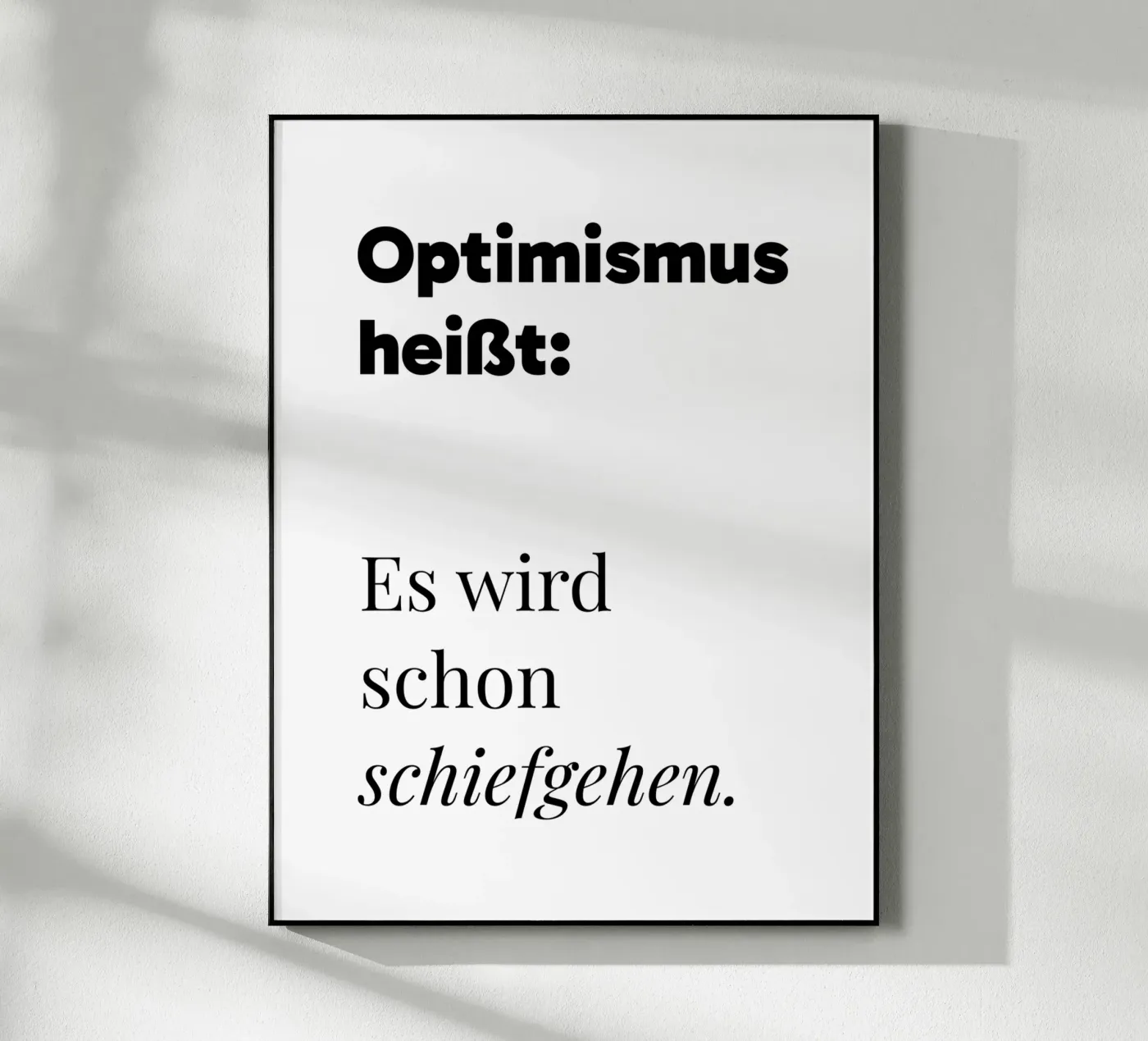 Optimismus Acryl-Glas von color&shape